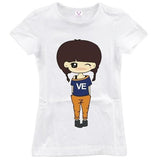 Cartoon Couples Lo Ve Matching Couples Tee