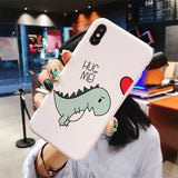Cute Dino Hugging iPhone Case - Straight Up Fun