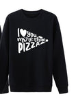 I Love You More Than Pizza Matching Couples Tee