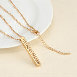 Personalized Square Bar Necklace