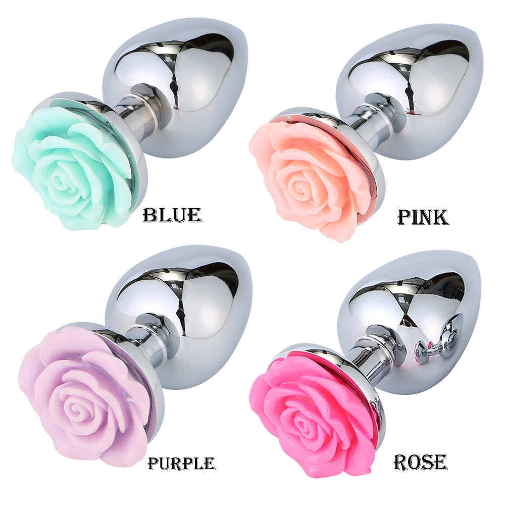 anal plug flower Booty Sparks Pink Rose Gold Anal Plug