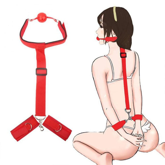 BDSM Mouth to Handcuff Restraint