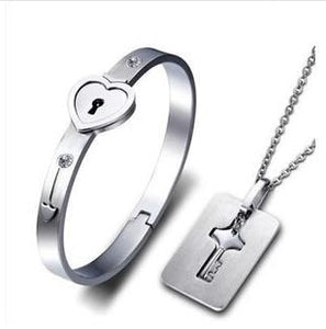 Key to My Heart Bangle and Necklace