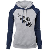 Paw Printed Hoodie - Straight Up Fun