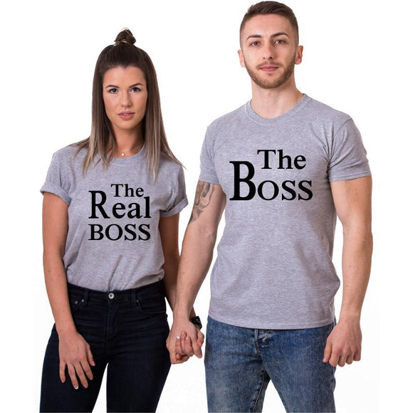 The Boss & The Real Boss Couple Tee - Straight Up Fun