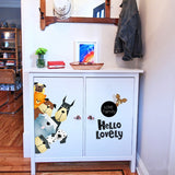 "Hello Lovely" Doggy Wall Decal