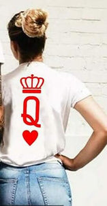 King & Queen Couples Matching T Shirt