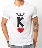 Crowned King & Queen Heart Matching Couples Tee
