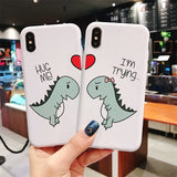 Cute Dino Hugging iPhone Case - Straight Up Fun