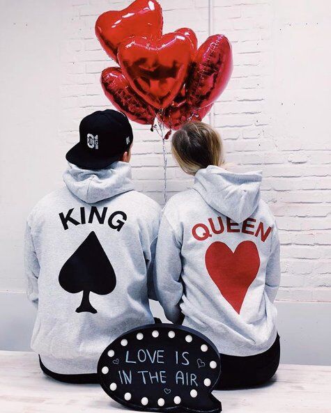 King & Queen Matching Couples Hoodie