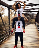 Crowned King & Queen Heart Matching Couples Tee